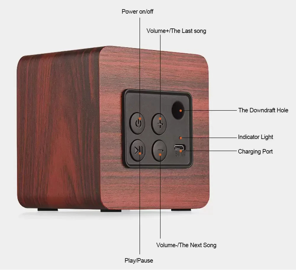 Retro Pocket Speaker – Compact Design met Krachtig Geluid (3 kleuren)