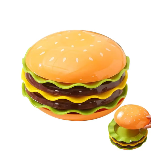 Hamburger Stacking Plate Set – Playful Burger Plates (5- or 7-piece)