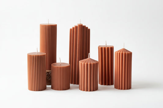 Bruine Cilinder Geurkaars – Sojawas Sfeerkandelaar met Retro Uitstraling (7 varianten)