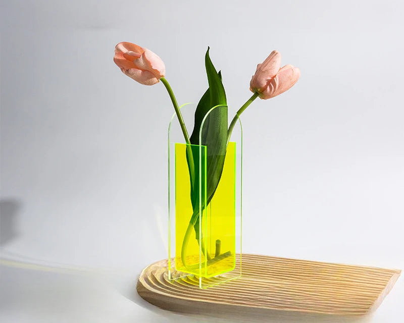 Architectural Acrylic Vase – Modern Design Piece