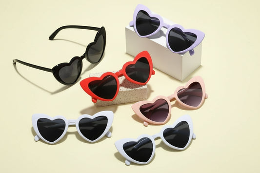 Hartvormige Zonnebril Dames – Vintage Fashion Zonnebril met UV-Bescherming (11 kleuren)