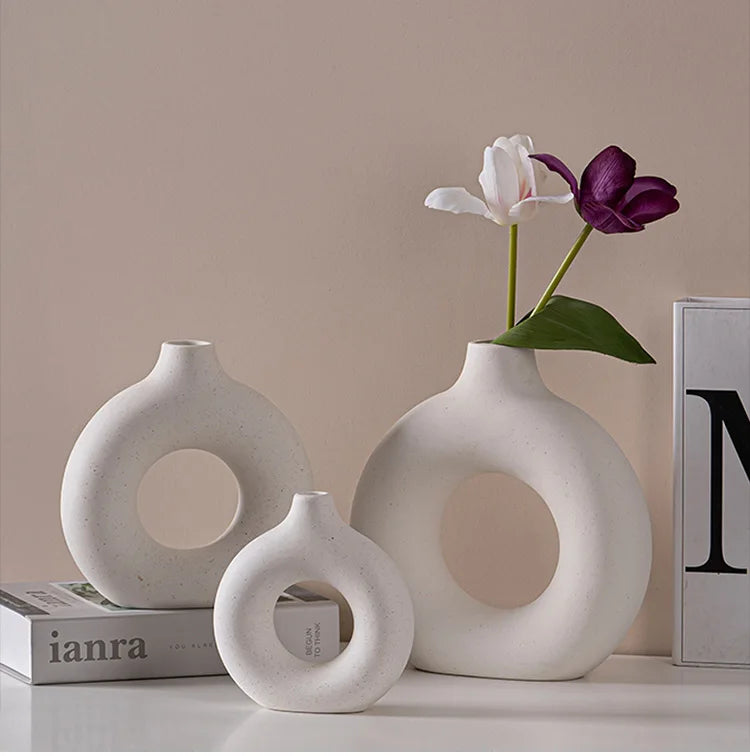 Keramische Opengewerkte Vaas - (2 kleuren)