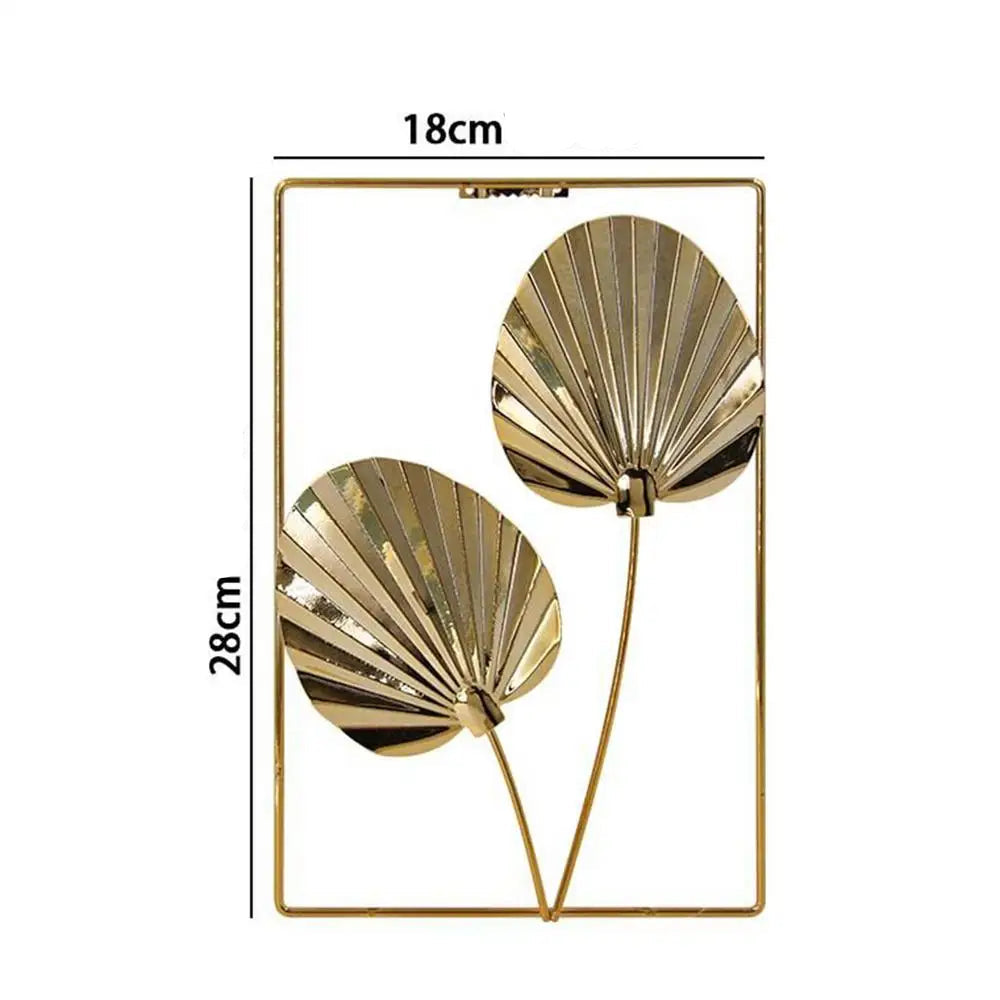 Gouden Metalen Bladeren – Minimalistische Wanddecoratie (5 varianten)