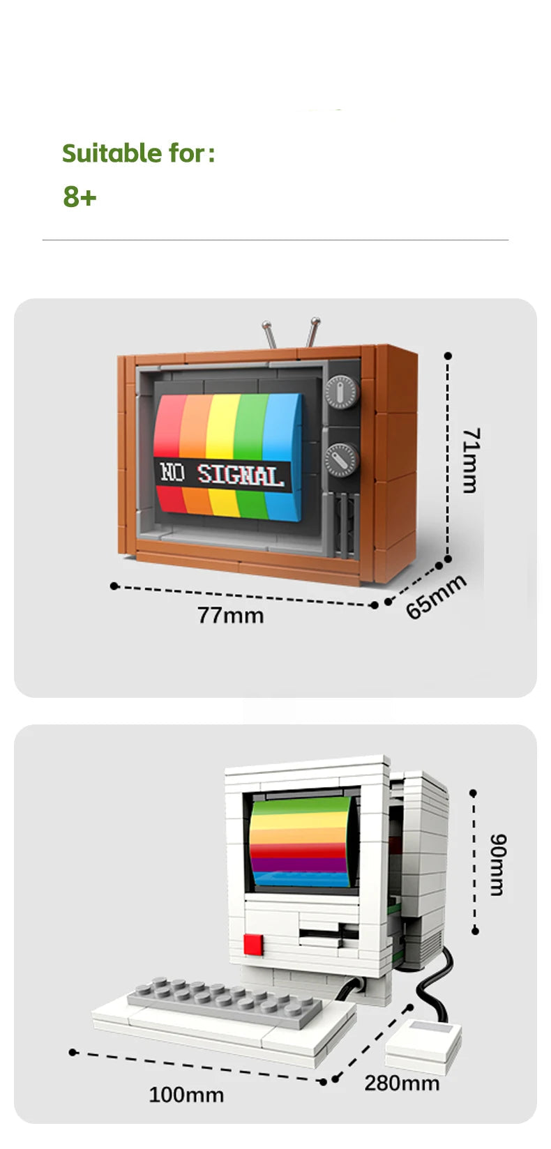 DIY Retro Bouwstenen – Elektronica Mini Modellen