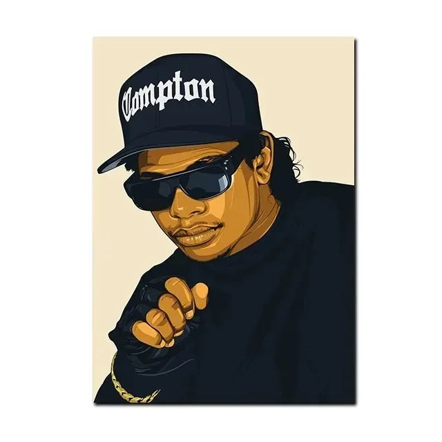Legendarische Hiphop Iconen – Canvas Posters van Muziekgeschiedenis (7 varianten)