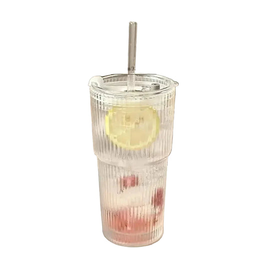 Sip & Stripe Jar – Vrolijk Glazen Drinkbeker-Setje