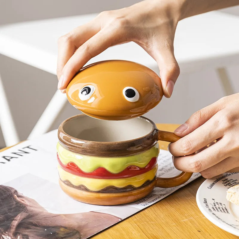 Burger Mug - De Creatieve Hamburgerbeker met Deksel