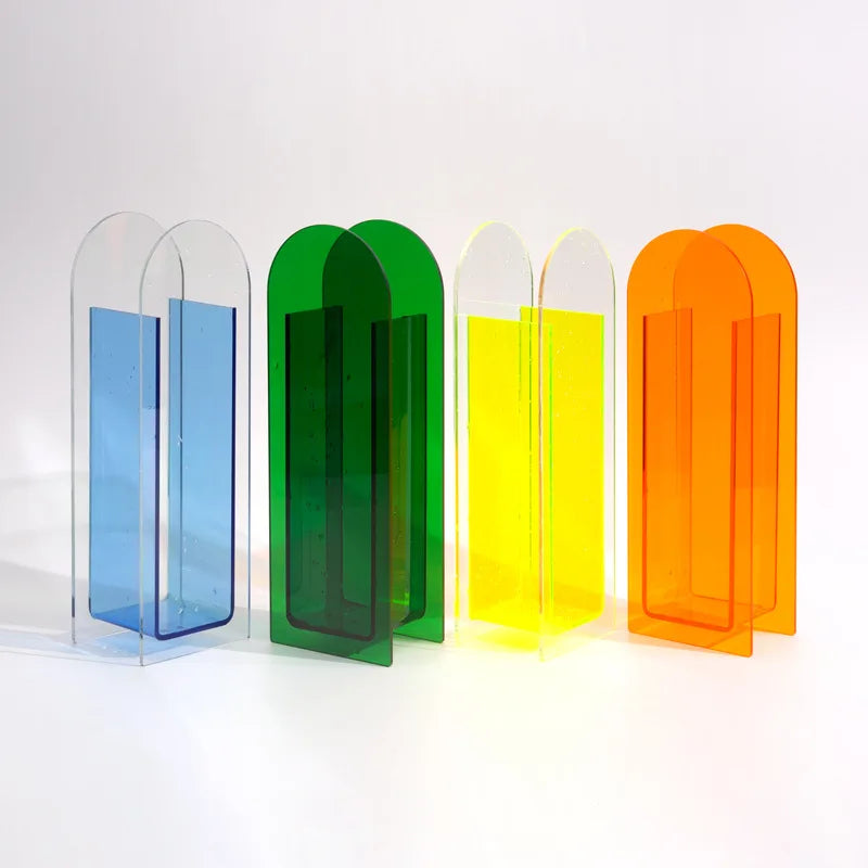 Architectural Acrylic Vase – Modern Design Piece