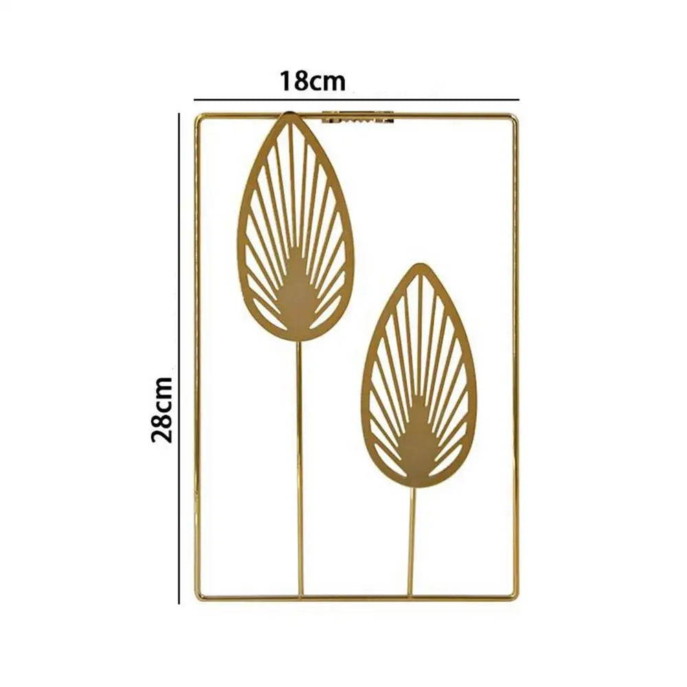 Gouden Metalen Bladeren – Minimalistische Wanddecoratie (5 varianten)