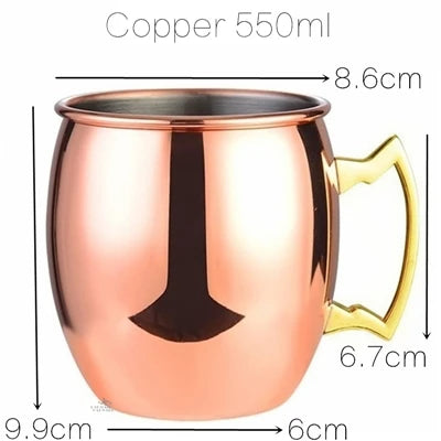 Moscow Mule Mok – Koperkleurige Cocktailmok (6 kleuren)