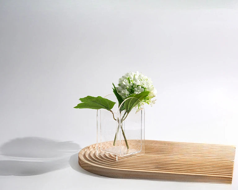 Architectural Acrylic Vase – Modern Design Piece