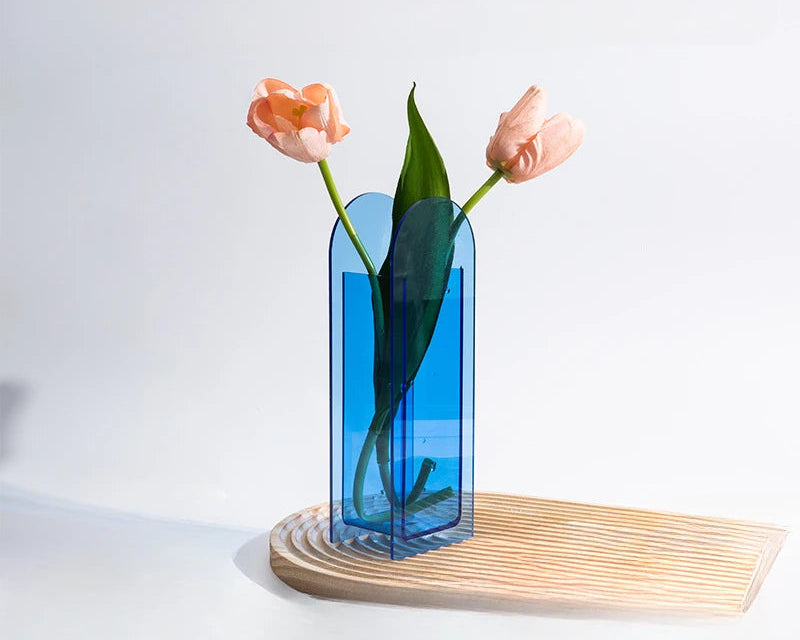 Architectural Acrylic Vase – Modern Design Piece