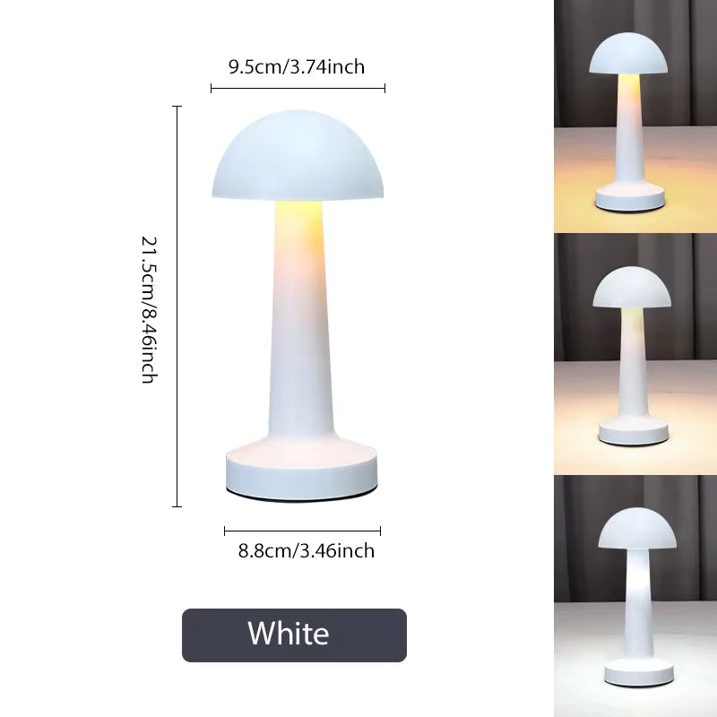 LED Paddenstoel Tafellamp – Touch Control & Draadloos Design (5 kleuren)