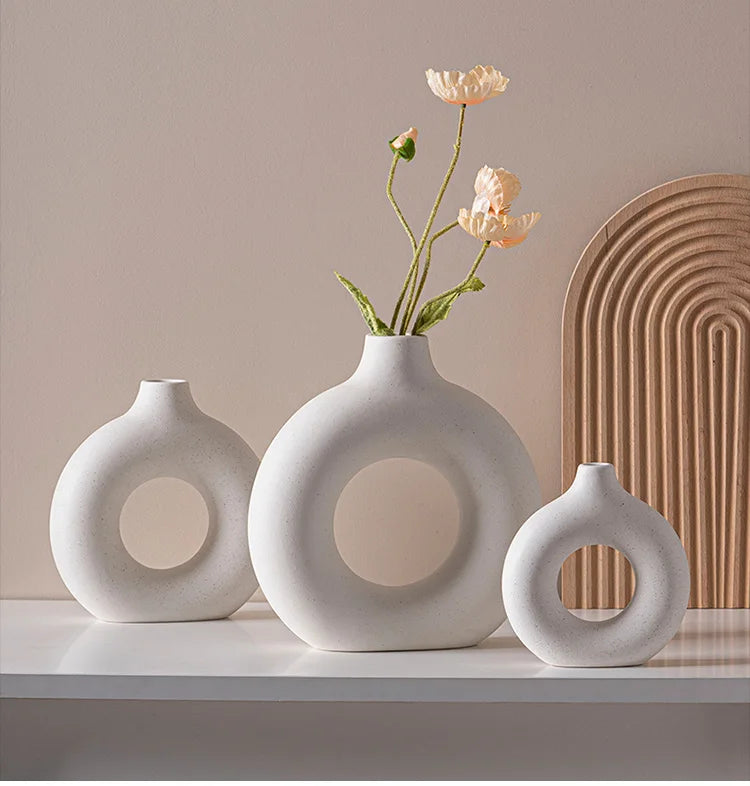 Keramische Opengewerkte Vaas - (2 kleuren)