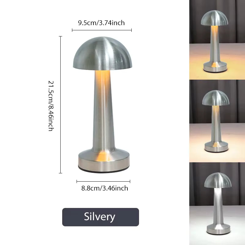 LED Paddenstoel Tafellamp – Touch Control & Draadloos Design (5 kleuren)