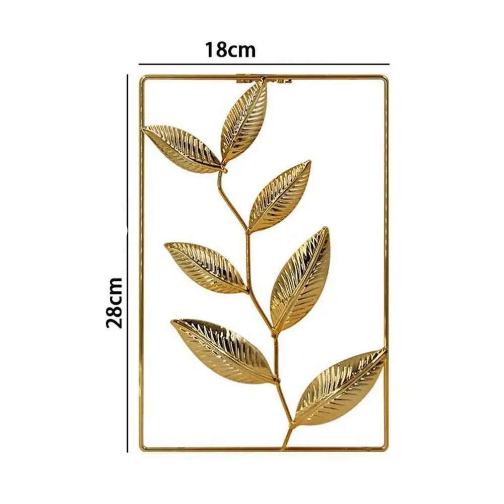 Gouden Metalen Bladeren – Minimalistische Wanddecoratie (5 varianten)