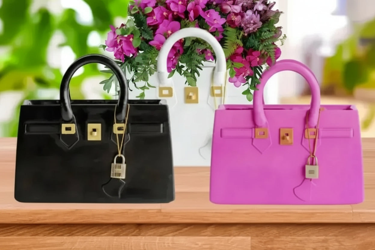 Decoratieve Bloemenvaas Tas – Modern Kunstobject voor Interieur & Styling