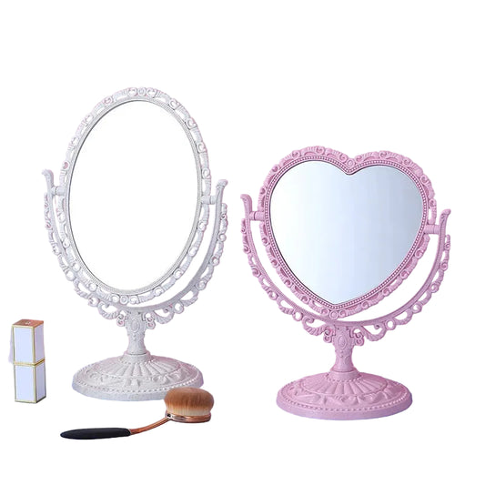 Retro Princess Make-up Spiegel – Dubbelzijdig & Vintage