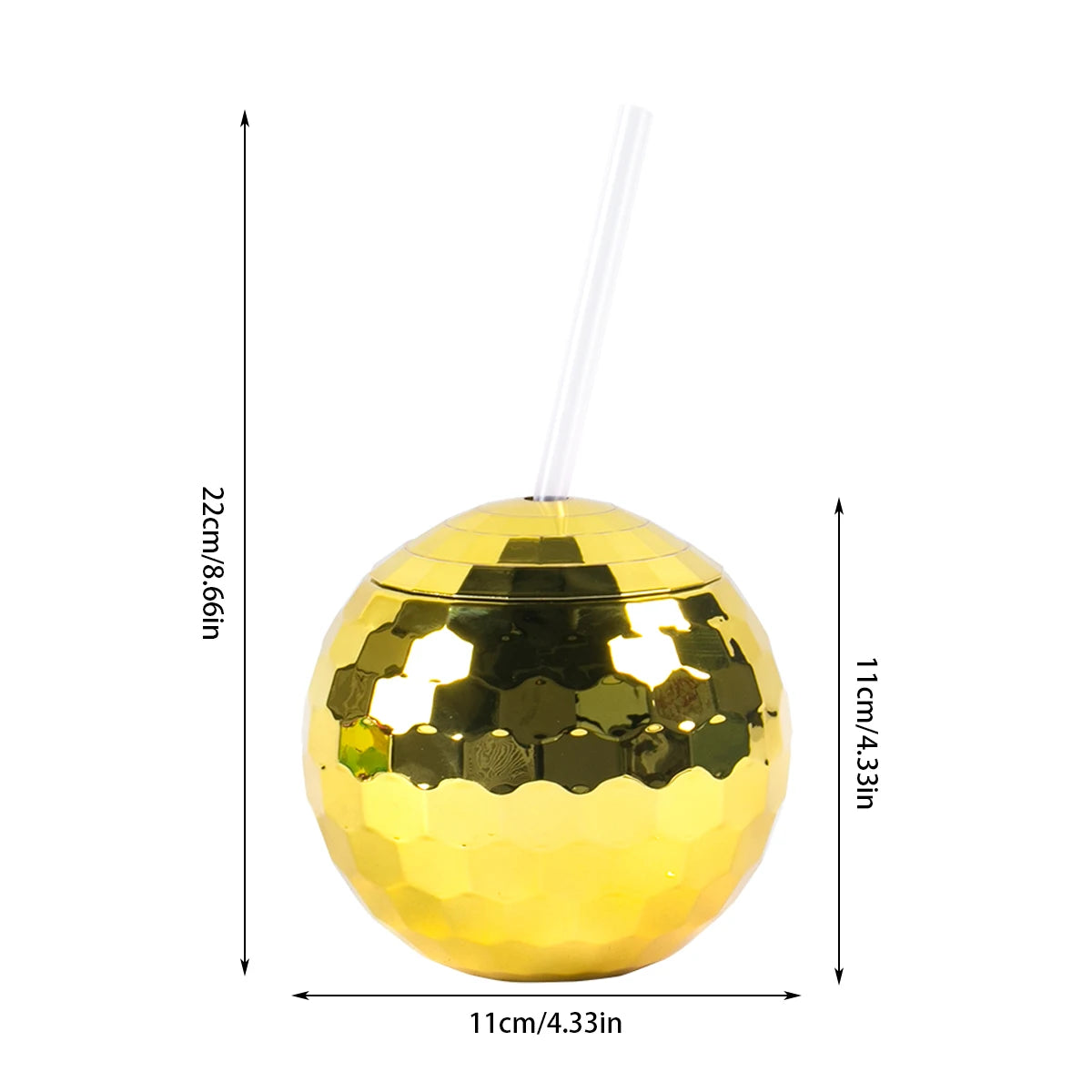 Disco Ball Cup with Straw – De Ultieme Party Drinkbeker