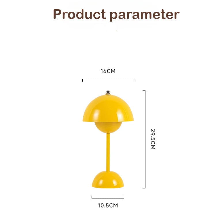 LED Paddenstoel Lamp – Touch Dimbaar & USB-C Oplaadbaar - 14 kleuren