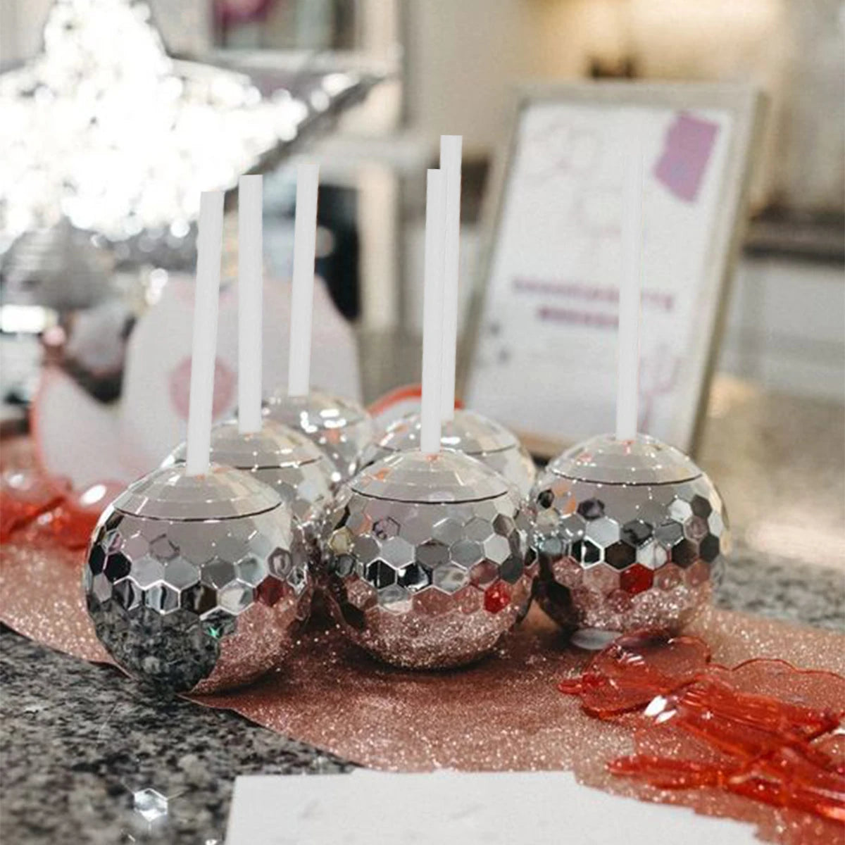 Disco Ball Cup with Straw – De Ultieme Party Drinkbeker