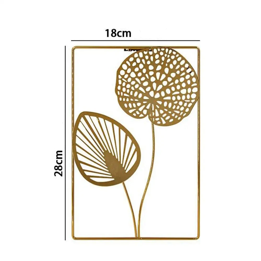 Gouden Metalen Bladeren – Minimalistische Wanddecoratie (5 varianten)