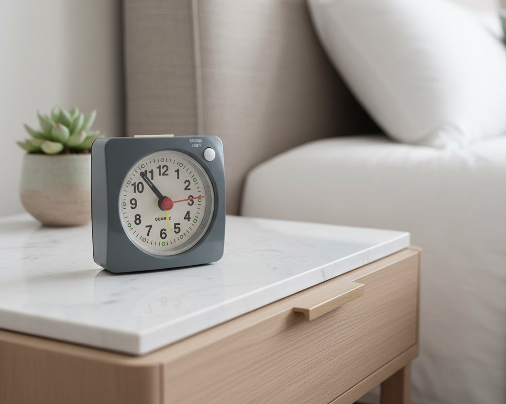 Mini Vierkante Wekker – Retro Vormgeving & Kleurrijk (4 kleuren)