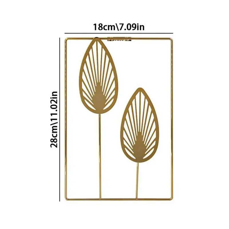 Gouden Metalen Bladeren – Minimalistische Wanddecoratie (5 varianten)
