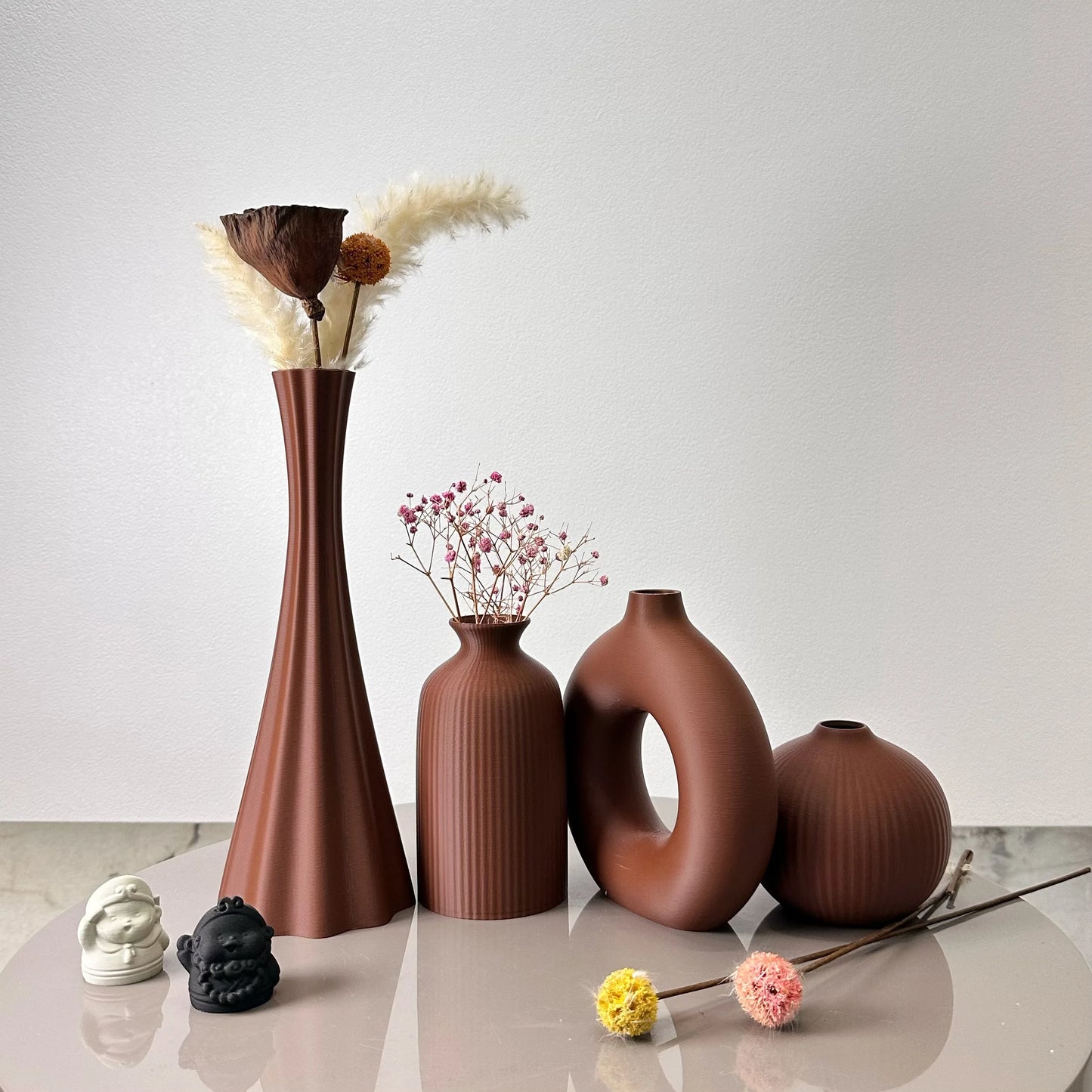 Bohemian Vazen Set (4-delig) – Decoratieve Vazen (5 kleuren)