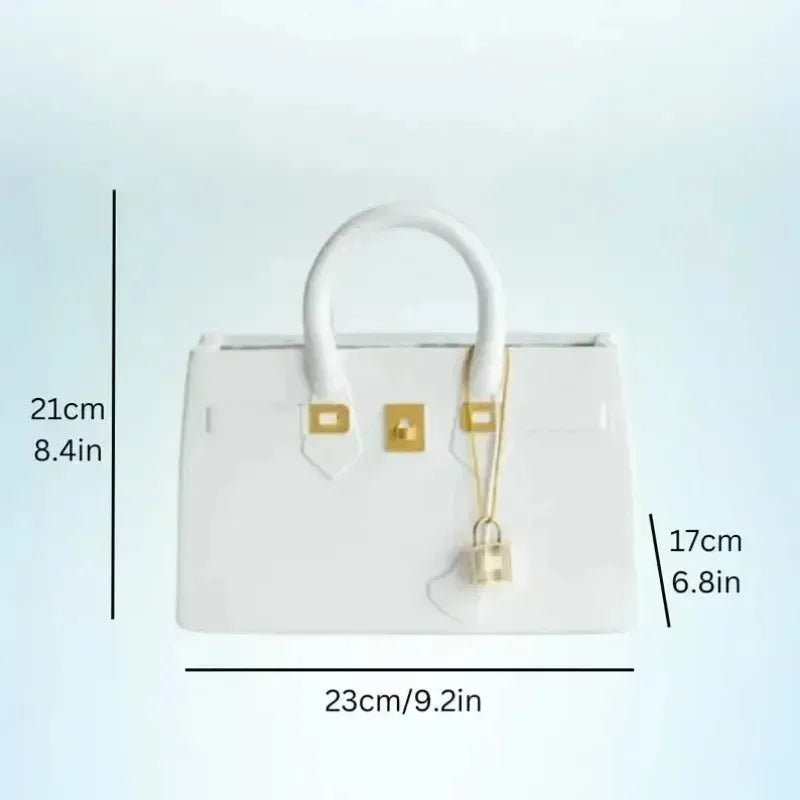 Decoratieve Bloemenvaas Tas – Modern Kunstobject voor Interieur & Styling