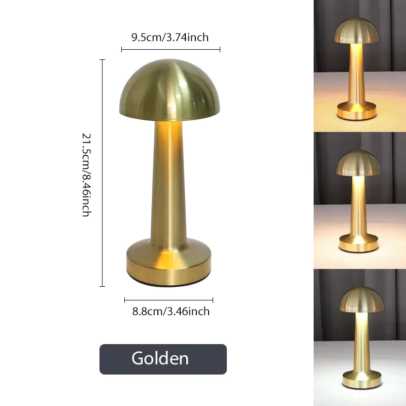 LED Paddenstoel Tafellamp – Touch Control & Draadloos Design (5 kleuren)