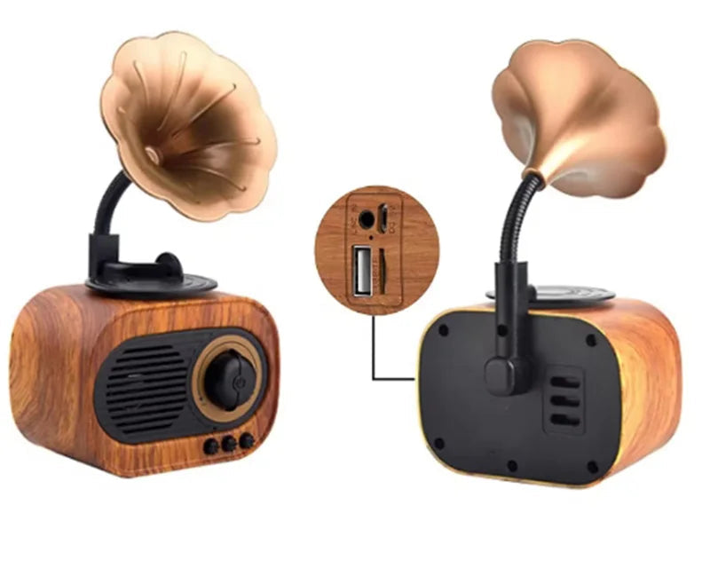 Draagbare Retro FM Radio – Bluetooth & Oplaadbaar Vintage Design