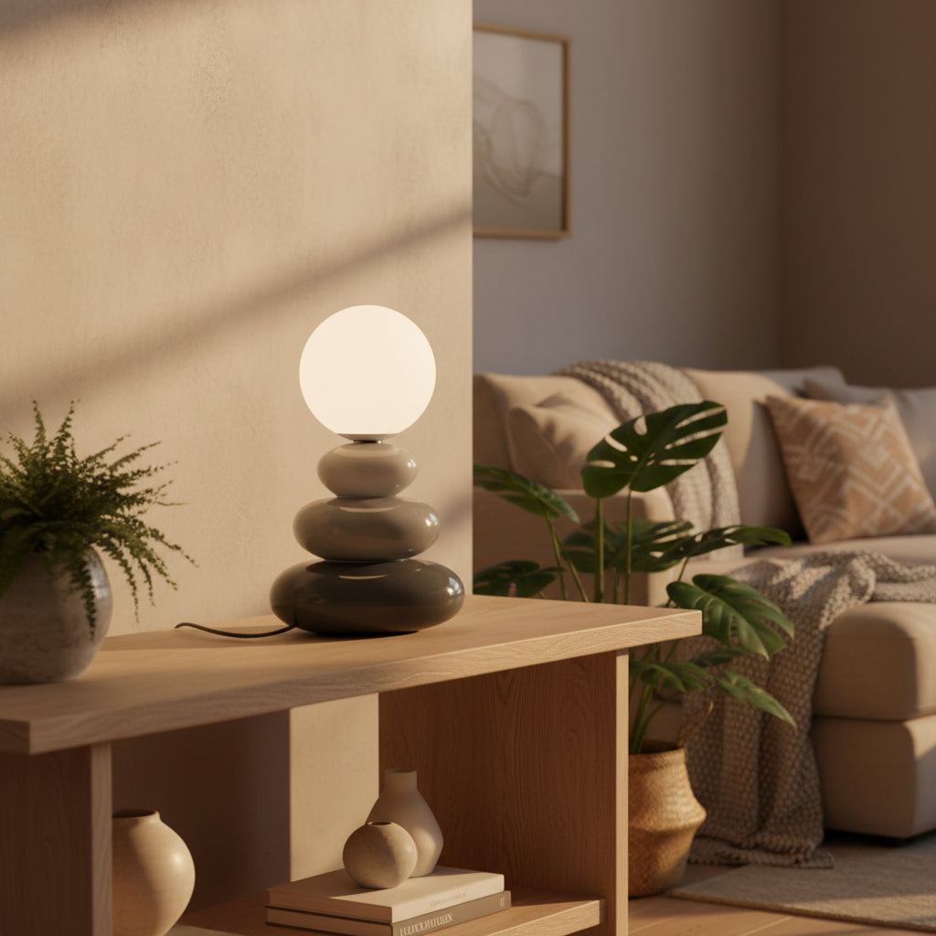 Colorful Stone Table  LED Lamp