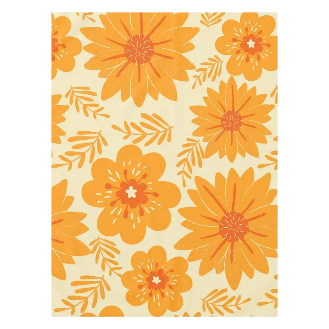 Groovy Flower Power Tafelkleed – Retro Bloemen vibes