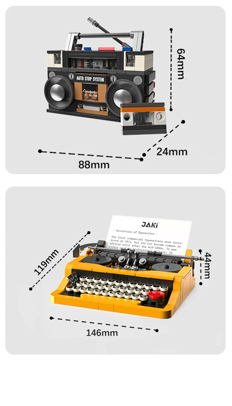 DIY Retro Bouwstenen – Elektronica Mini Modellen
