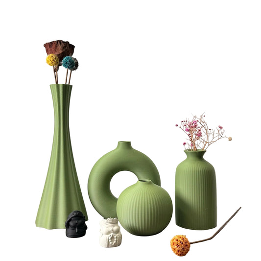 Bohemian Vazen Set (4-delig) – Decoratieve Vazen (5 kleuren)