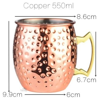 Moscow Mule Mok – Koperkleurige Cocktailmok (6 kleuren)