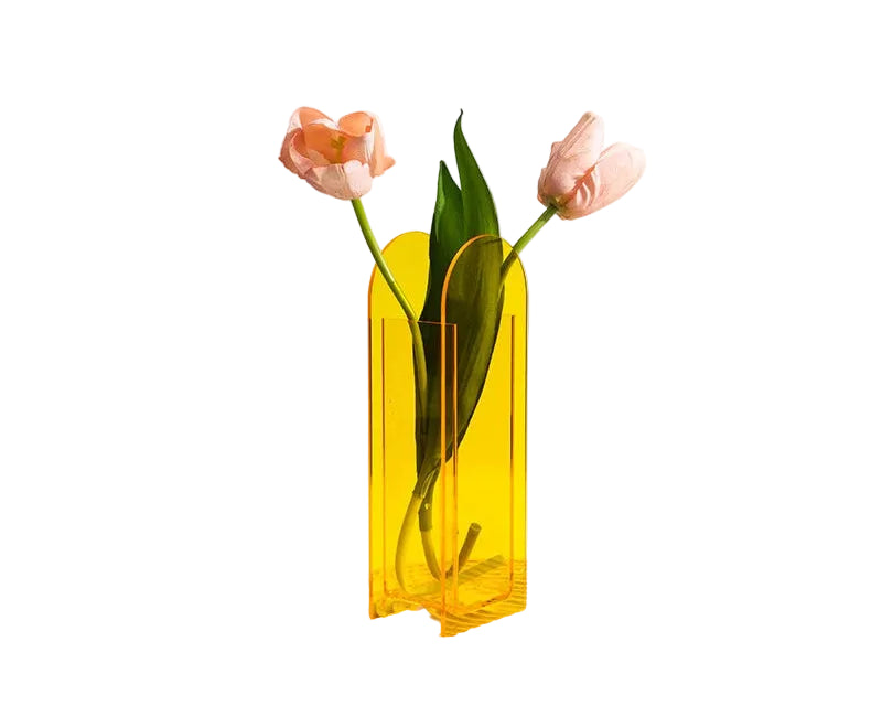 Architectural Acrylic Vase – Modern Design Piece