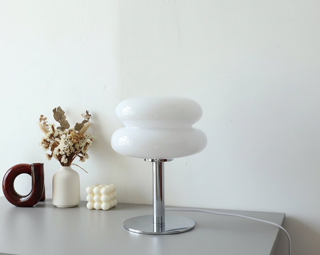 Macaron Glazen Tafellamp – Zachte Sfeer met Dimbaar Licht (4 kleuren)