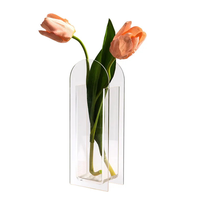 Architectural Acrylic Vase – Modern Design Piece