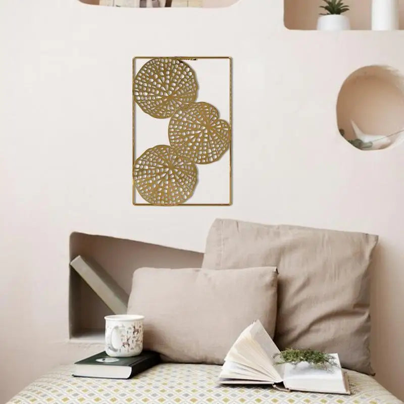 Gouden Metalen Bladeren – Minimalistische Wanddecoratie (5 varianten)