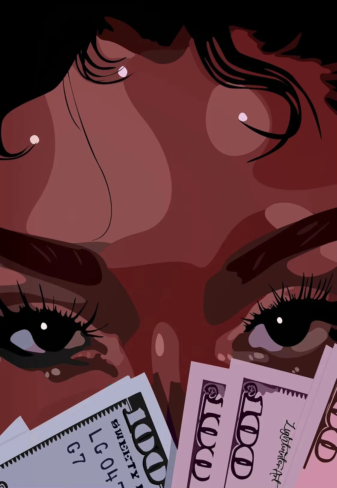 Black Girl Wall Art Canvas – Poster met Goudaccenten (14 varianten)