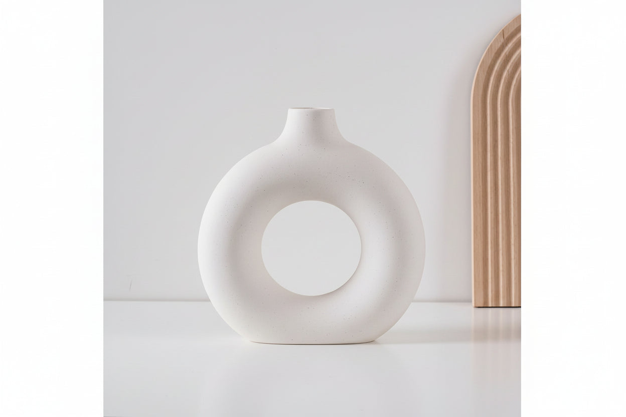 Keramische Opengewerkte Vaas - (2 kleuren)