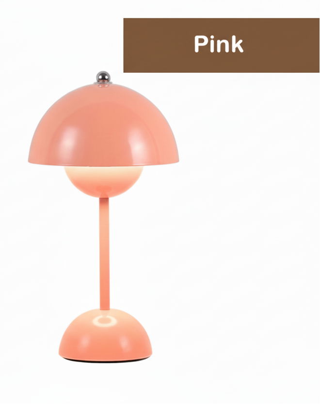 LED Paddenstoel Lamp – Touch Dimbaar & USB-C Oplaadbaar - 14 kleuren