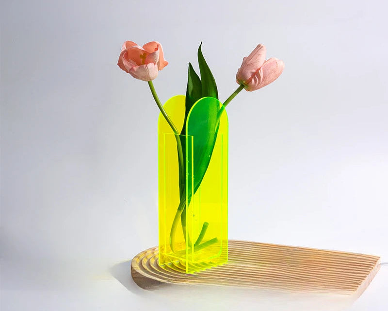 Architectural Acrylic Vase – Modern Design Piece