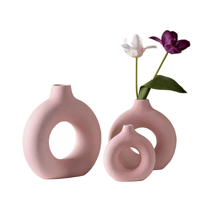 Keramische Opengewerkte Vaas - (2 kleuren)