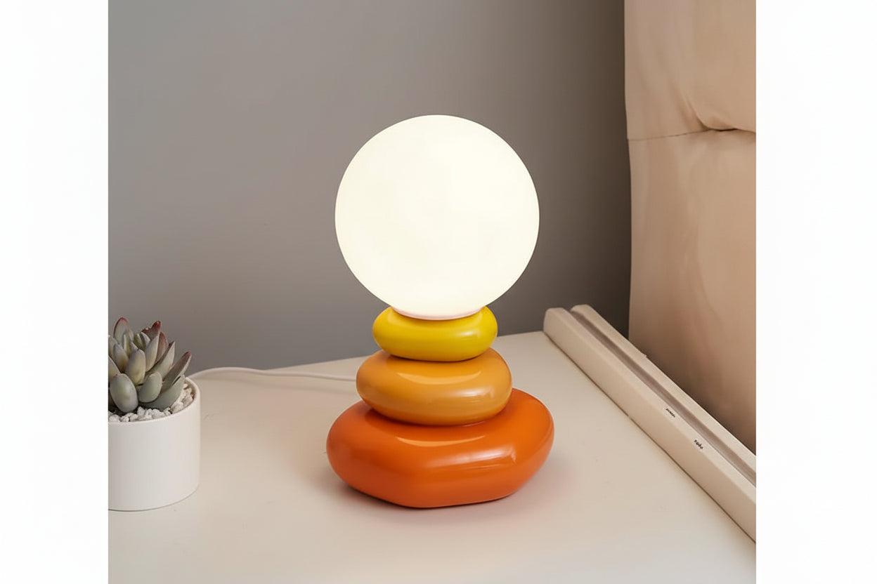 Colorful Stone Table  LED Lamp