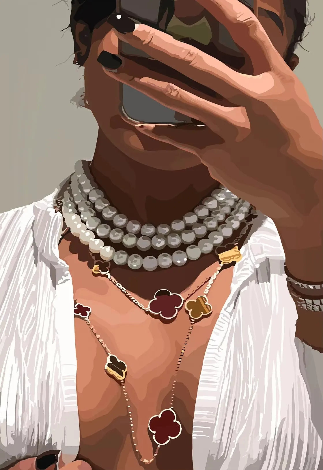 Black Girl Wall Art Canvas – Poster met Goudaccenten (14 varianten)